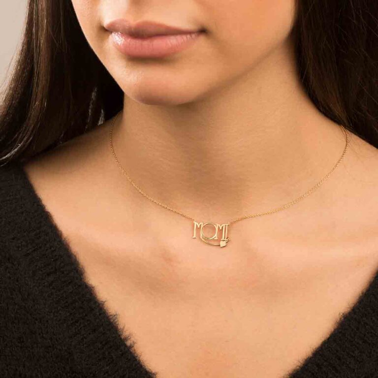 گردنبند طلا مام Mom