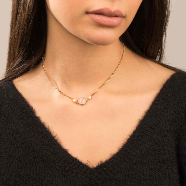 گردنبند طلا کوارتز تلما