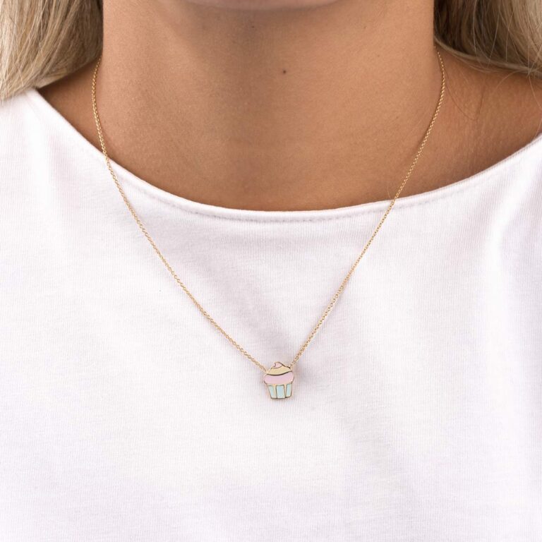 گردنبند طلا کاپ کیک