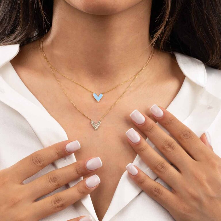 گردنبند طلا قلب آنیل