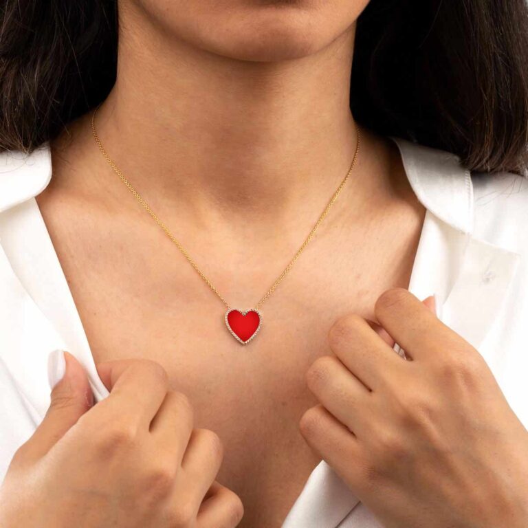گردنبند طلا قلب رامونا