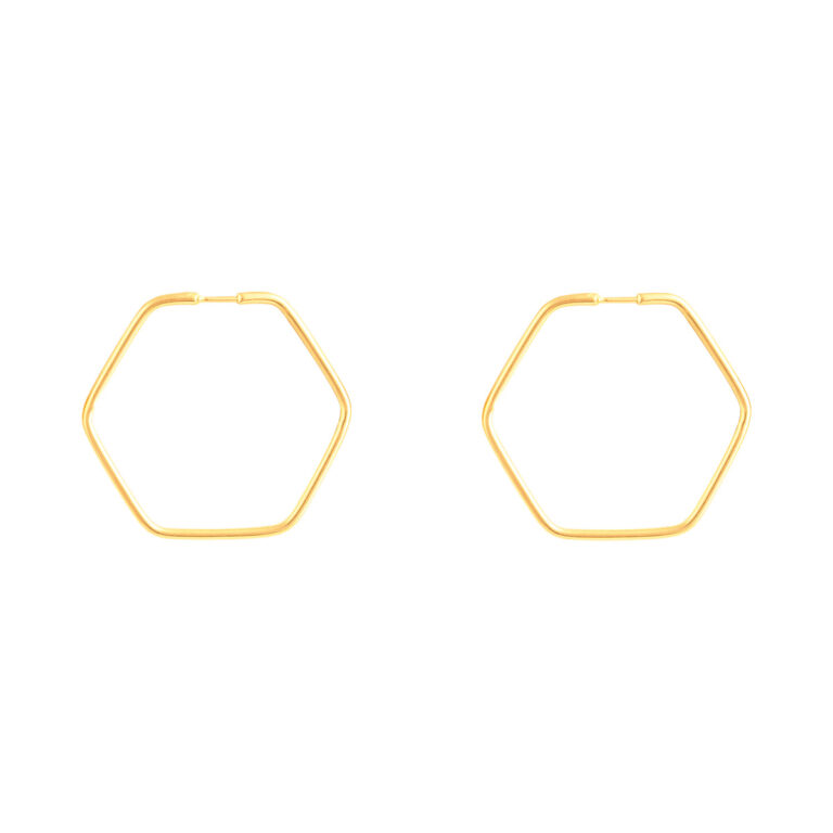 گوشواره طلا شش ضلعی