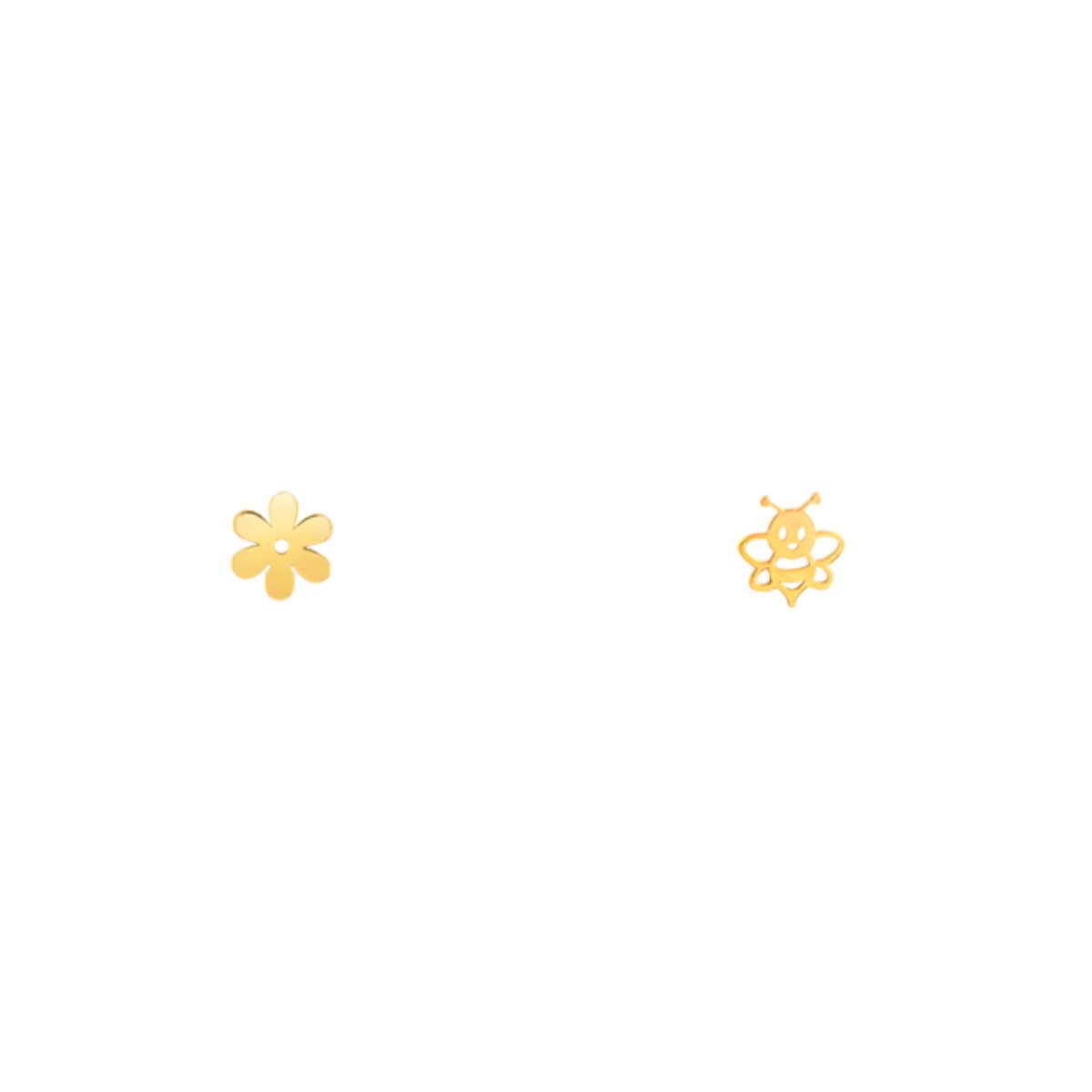 گوشواره طلا زنبور و گل