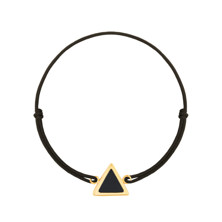 دستبند طلا مثلث مشکی
