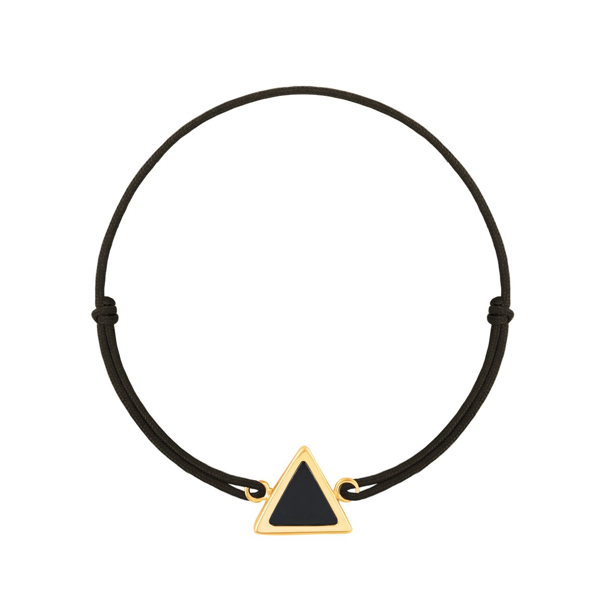 دستبند طلا مثلث مشکی