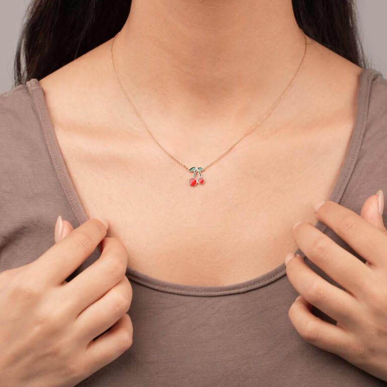 گردنبند طلا آلبالو