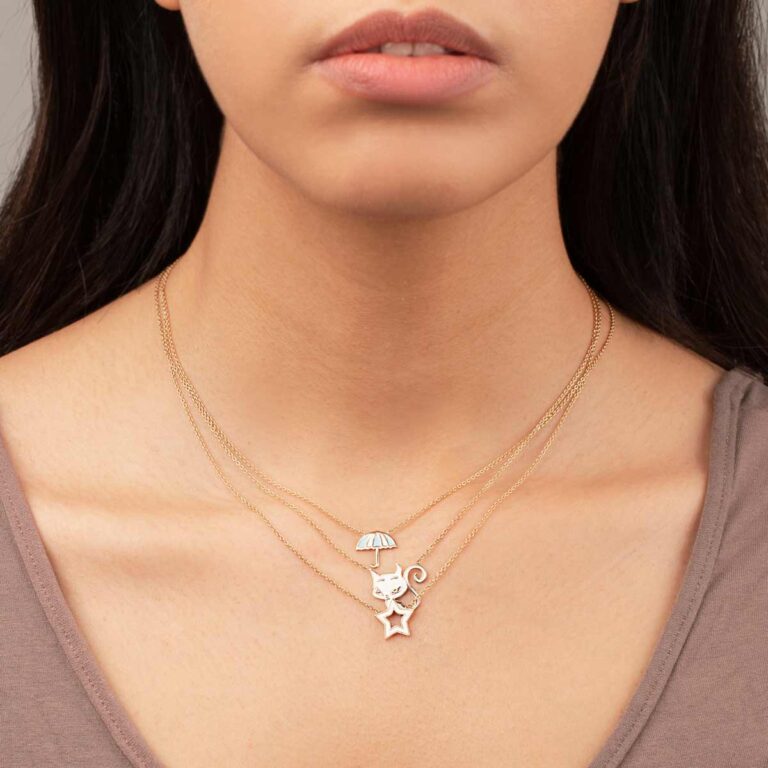 گردنبند طلا گربه