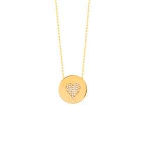 Ronica heart gold necklace