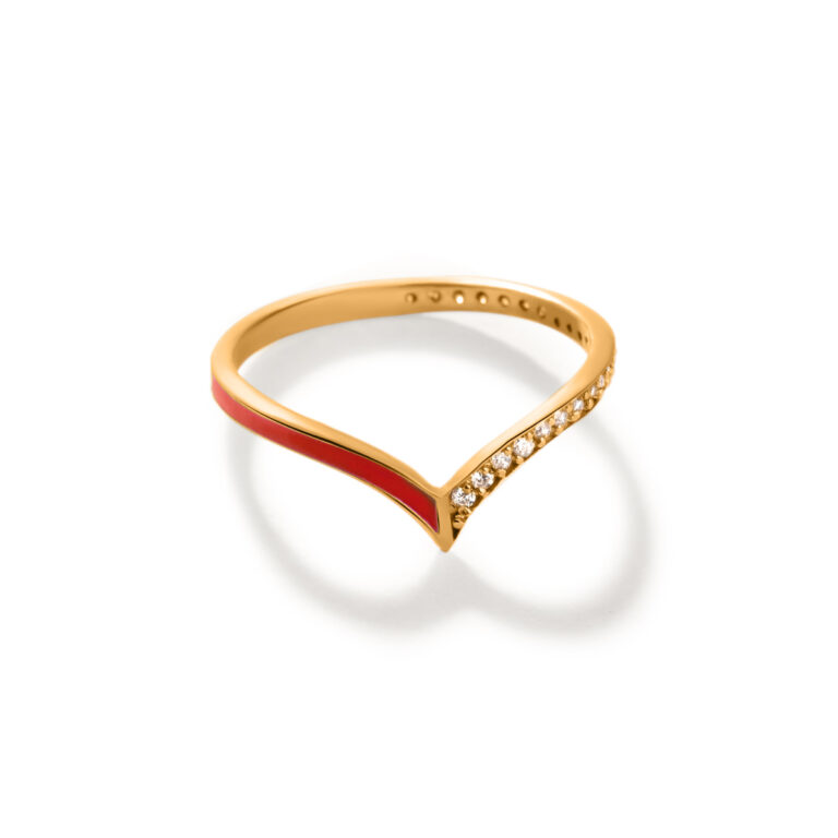 انگشتر طلا هیوا قرمز