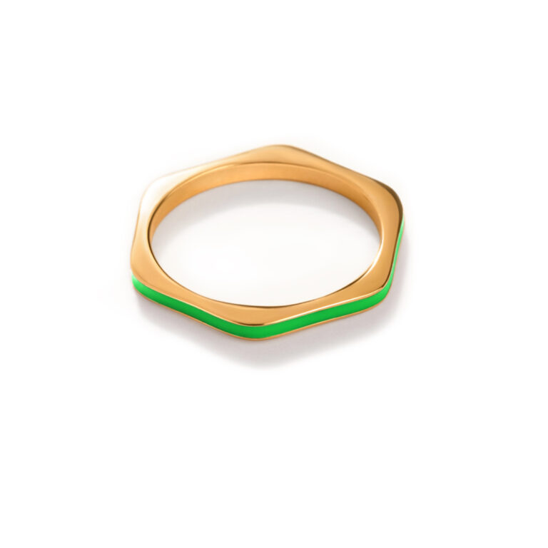 انگشتر طلا سارنگ سبز