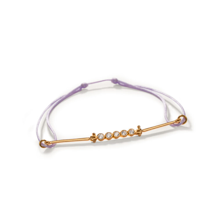 دستبند طلا بافت لوتوس یاسی