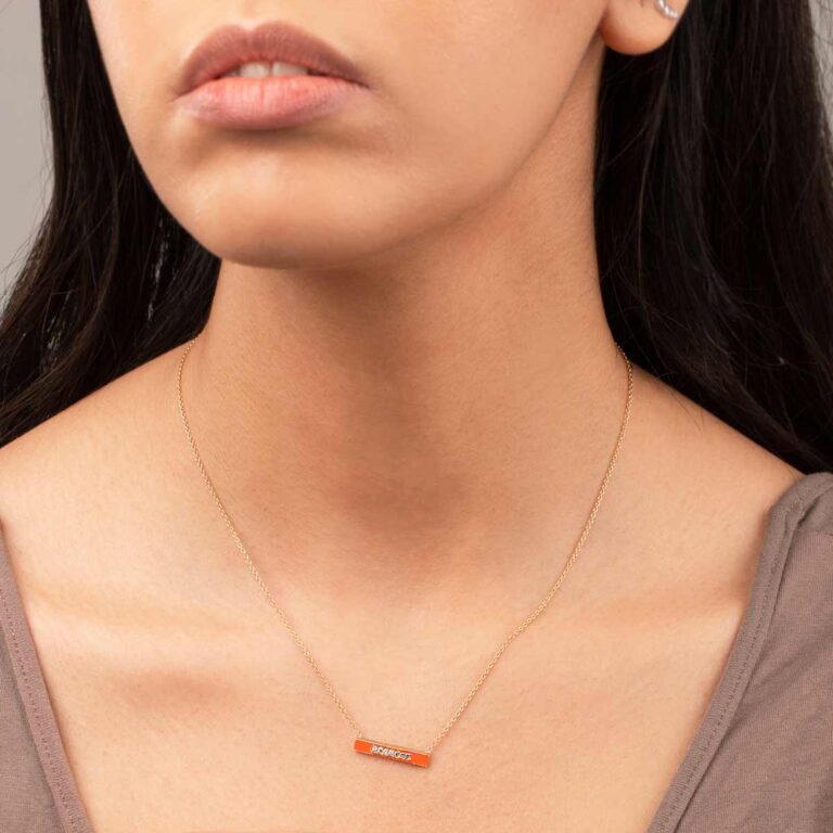 گردنبند طلا رامونا نارنجی