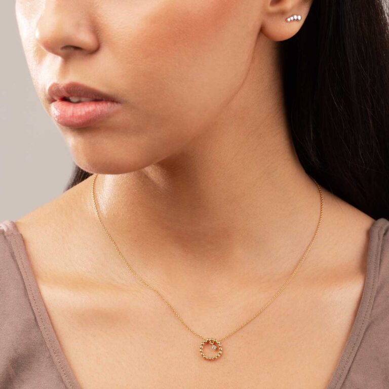 گردنبند طلا دایره لونا