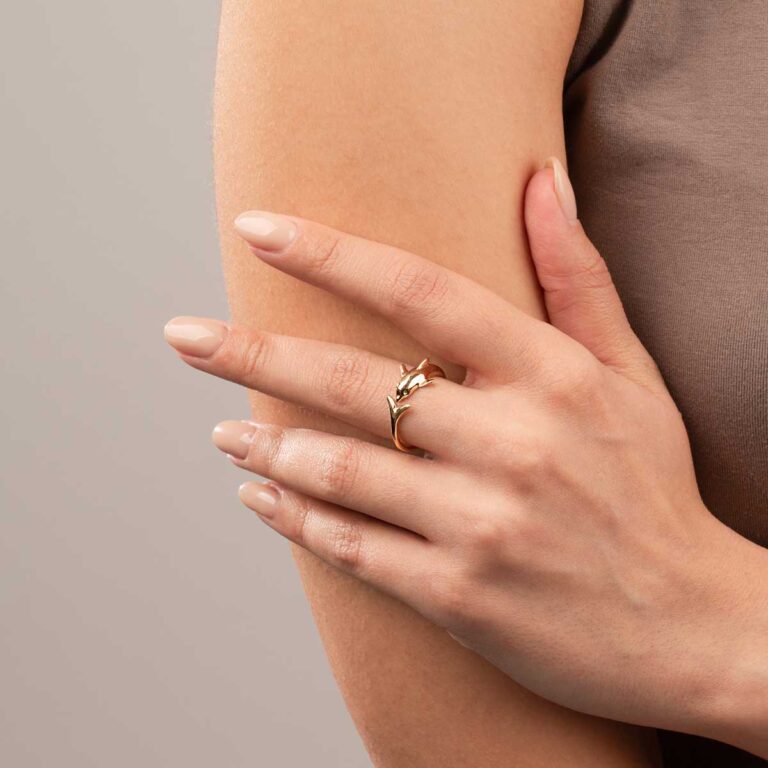 انگشتر طلا دلفین