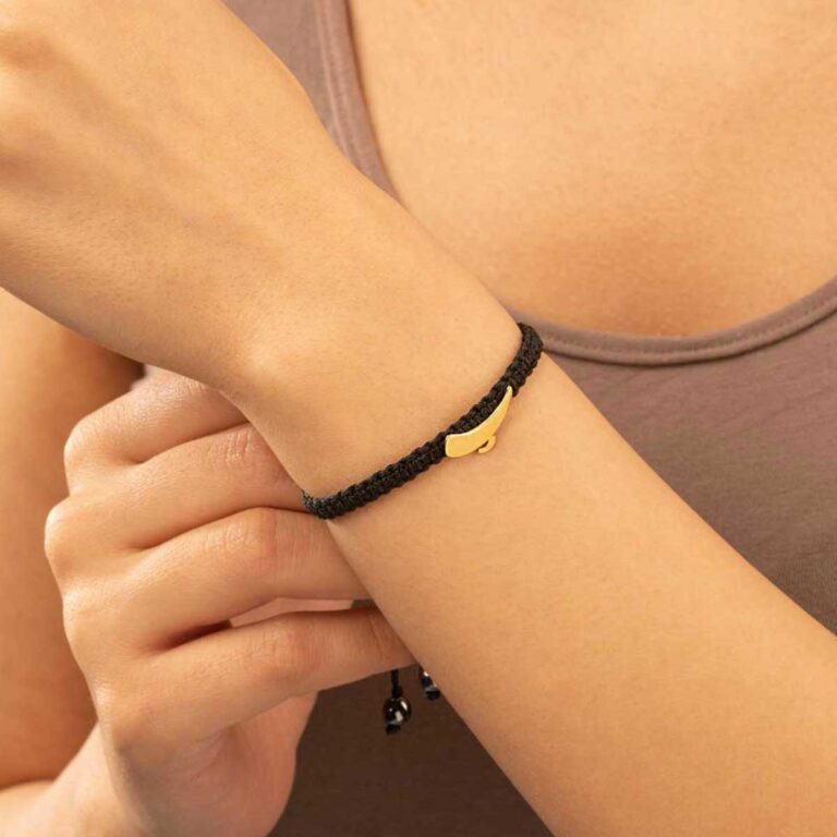 دستبند طلا بافت "پ"