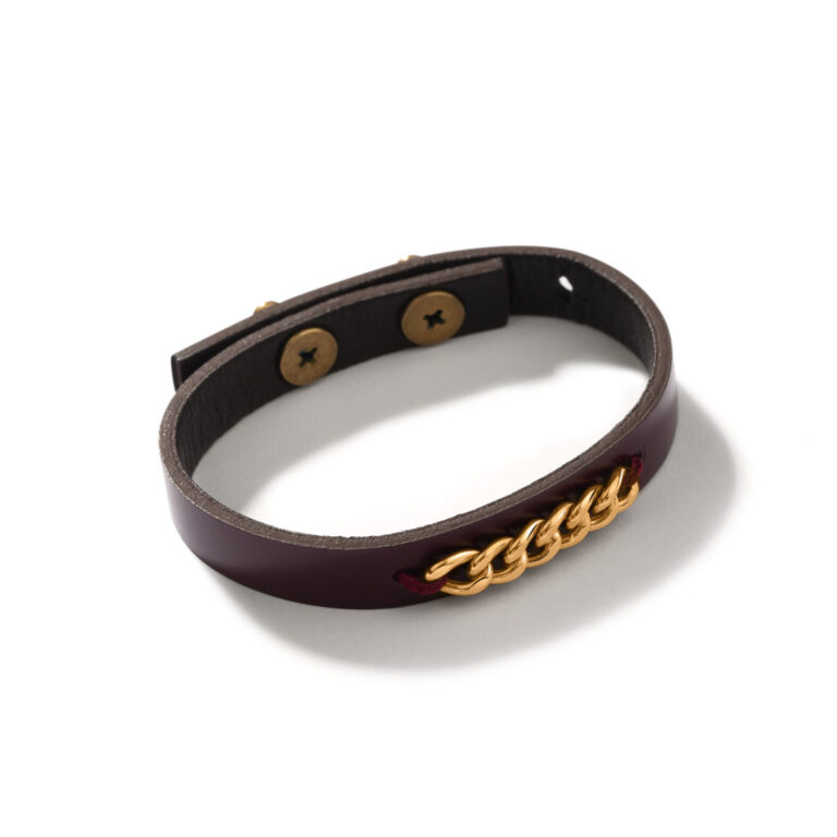 دستبند طلا چرمی آرسن