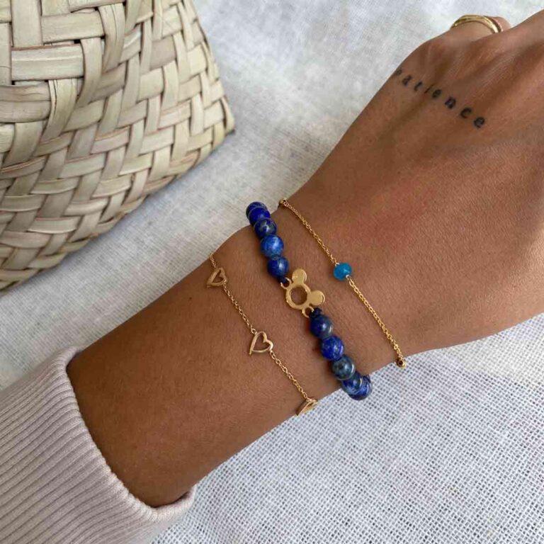 دستبند طلا سنگی میکی ماوس