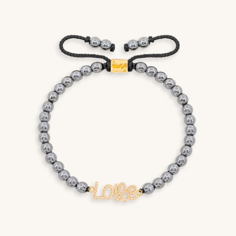 دستبند طلا سنگی LOVE