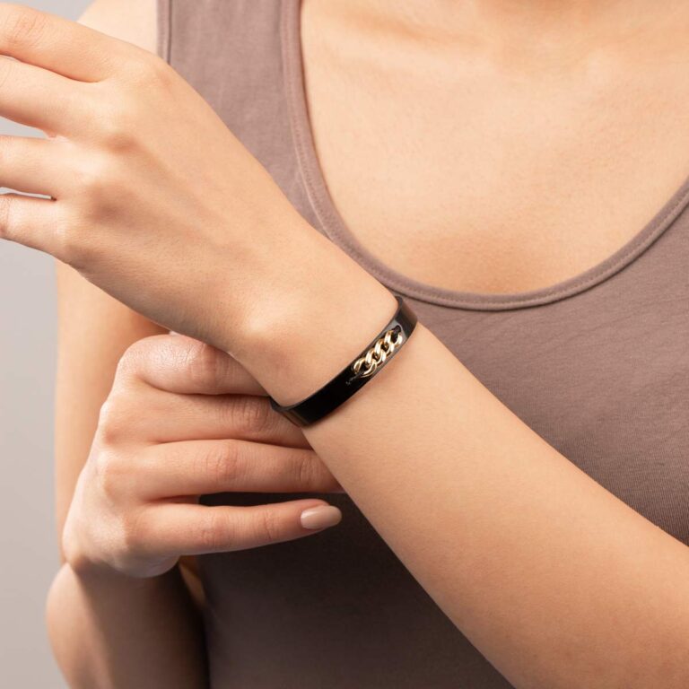 دستبند طلا چرم اریک