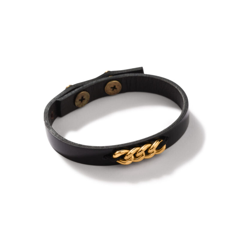 دستبند طلا چرم