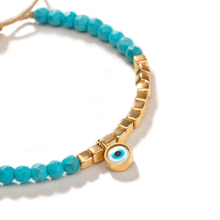 دستبند طلا سنگی چشم