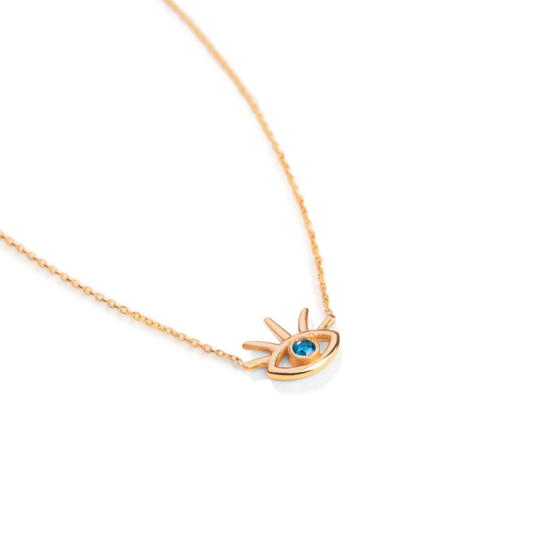 گردنبند طلا چشم آبی