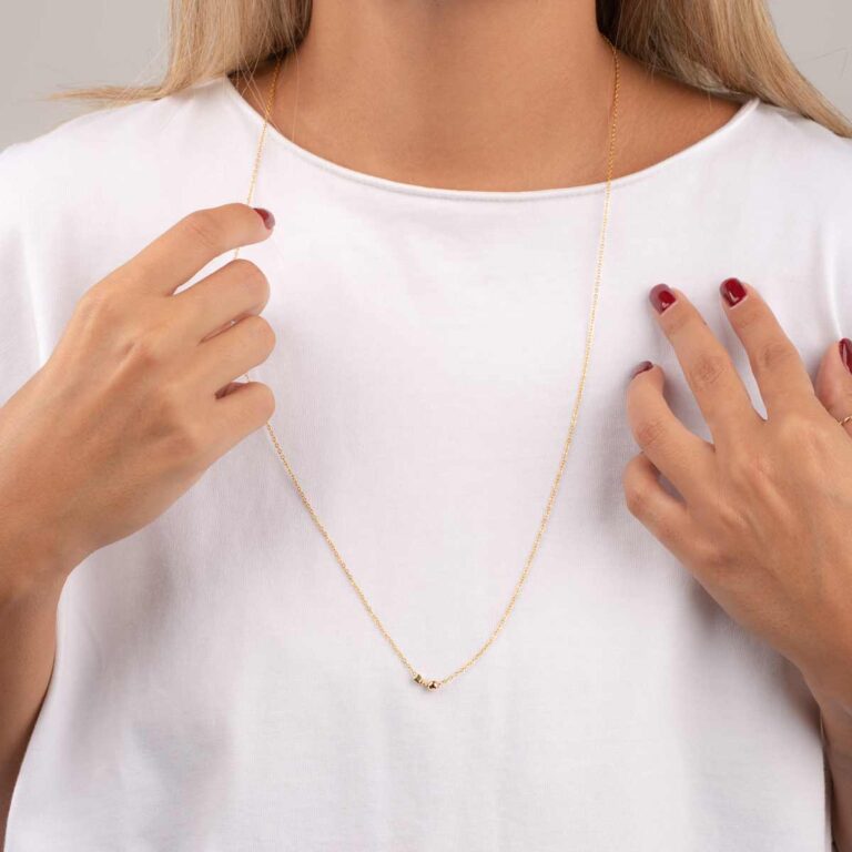 گردنبند طلا تلما گوی و مکعب