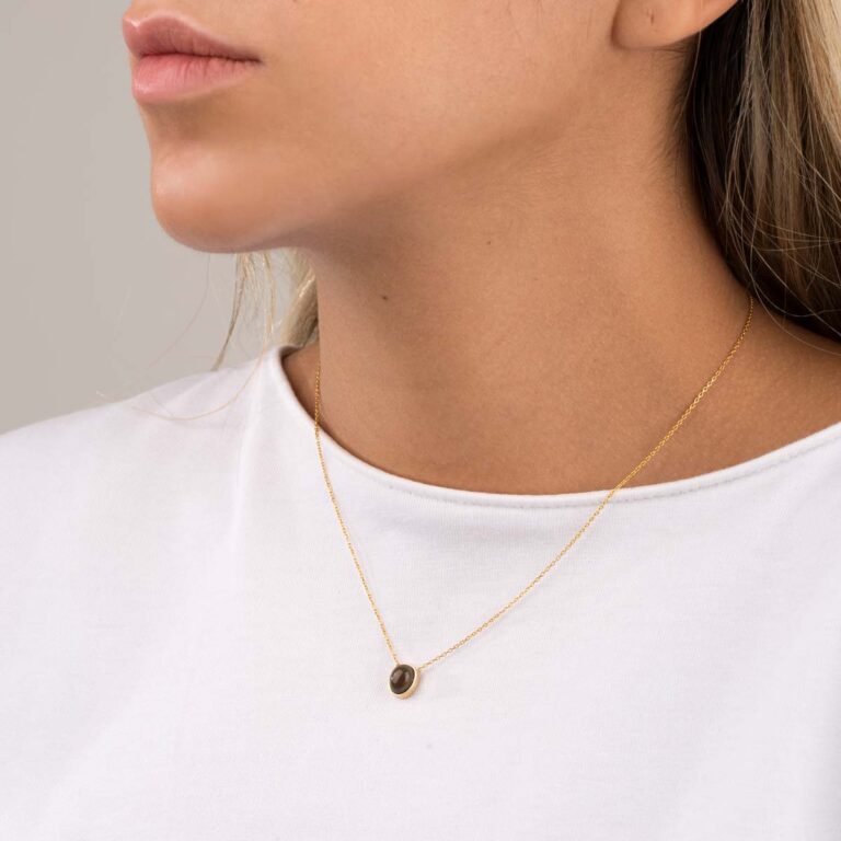 گردنبند طلا لیزا سبز