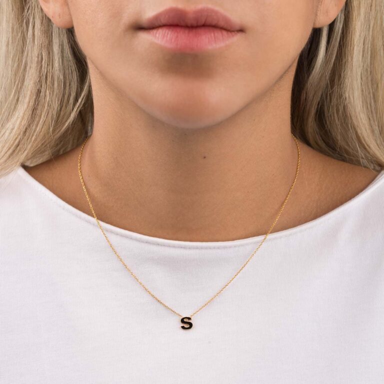 گردنبند طلا حرف "S"