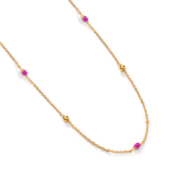 گردنبند منجوقی آرمیتا سرخ آبی