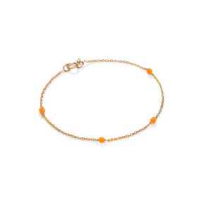 دستبند منجوقی لیدیا نارنجی
