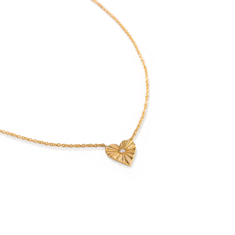 گردنبند طلا قلب استلا