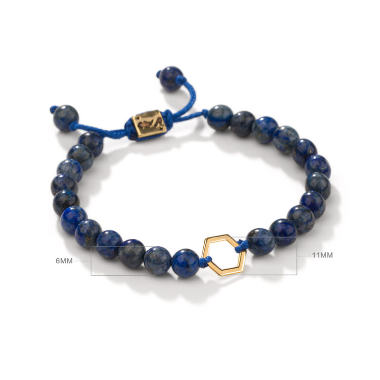 دستبند طلا ۶ ضلعی