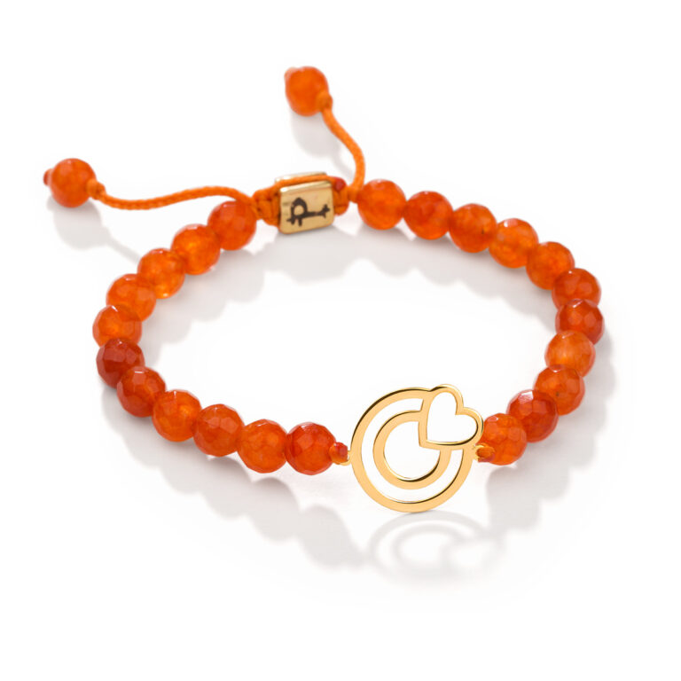 دستبند طلا سنگی قلب جیوتو