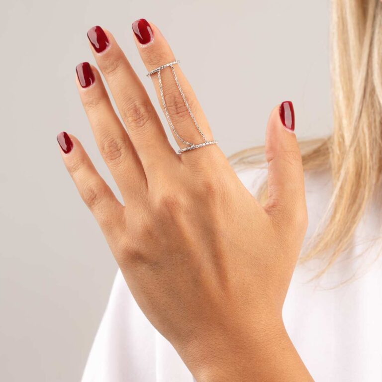 انگشتر طلا ۲رینگ زنجیری