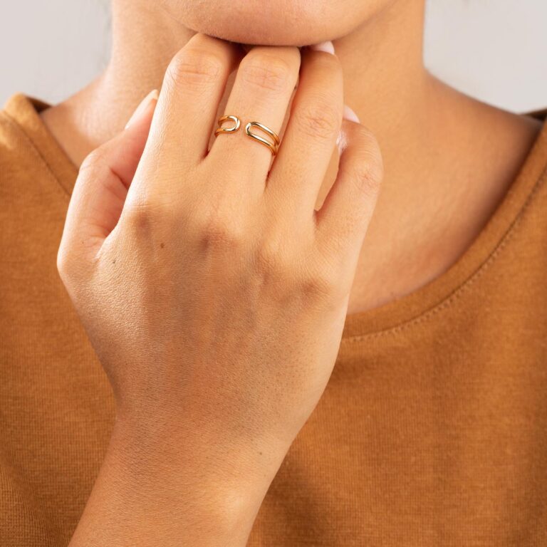 انگشتر طلا دو رینگ