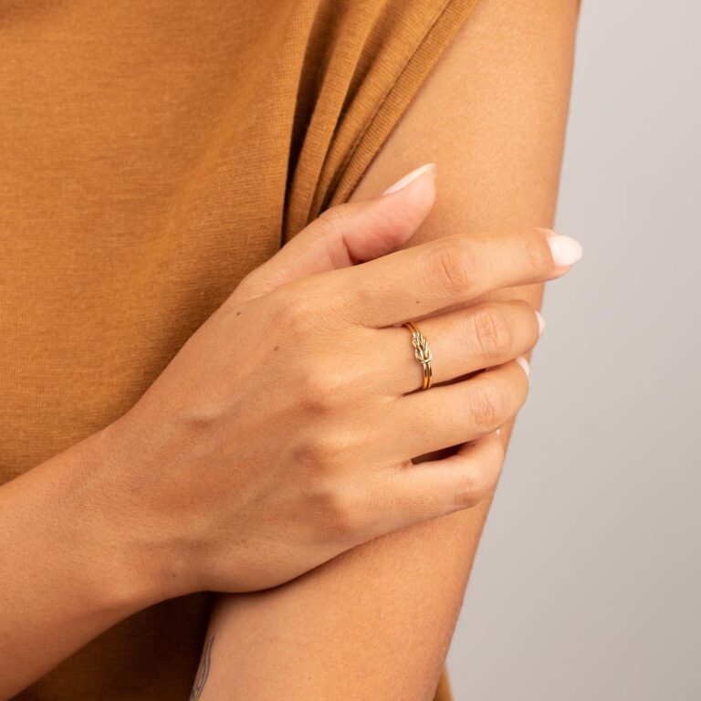 انگشتز طلا گره کوچک