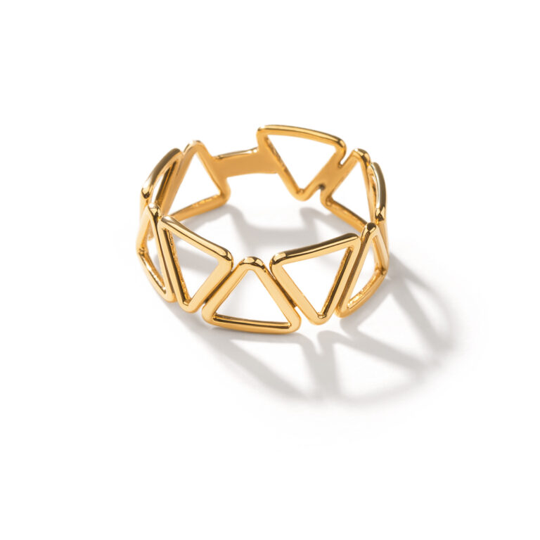 انگشتر طلا دور مثلث
