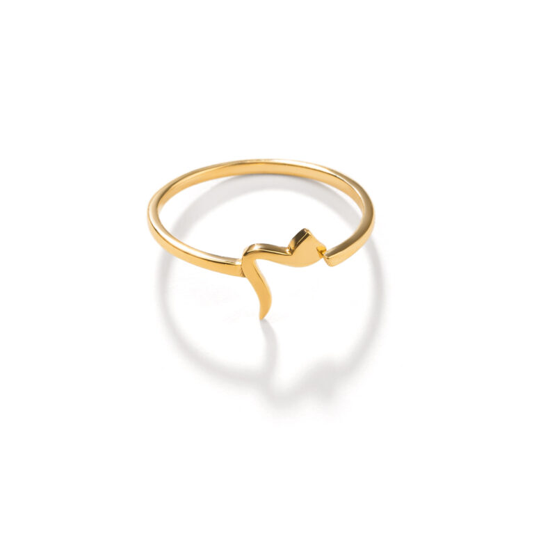 انگشتر طلا دو رینگ ''م''