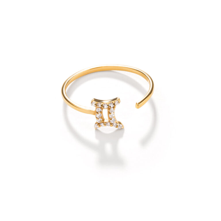 انگشتر طلا دو رینگ ''م''