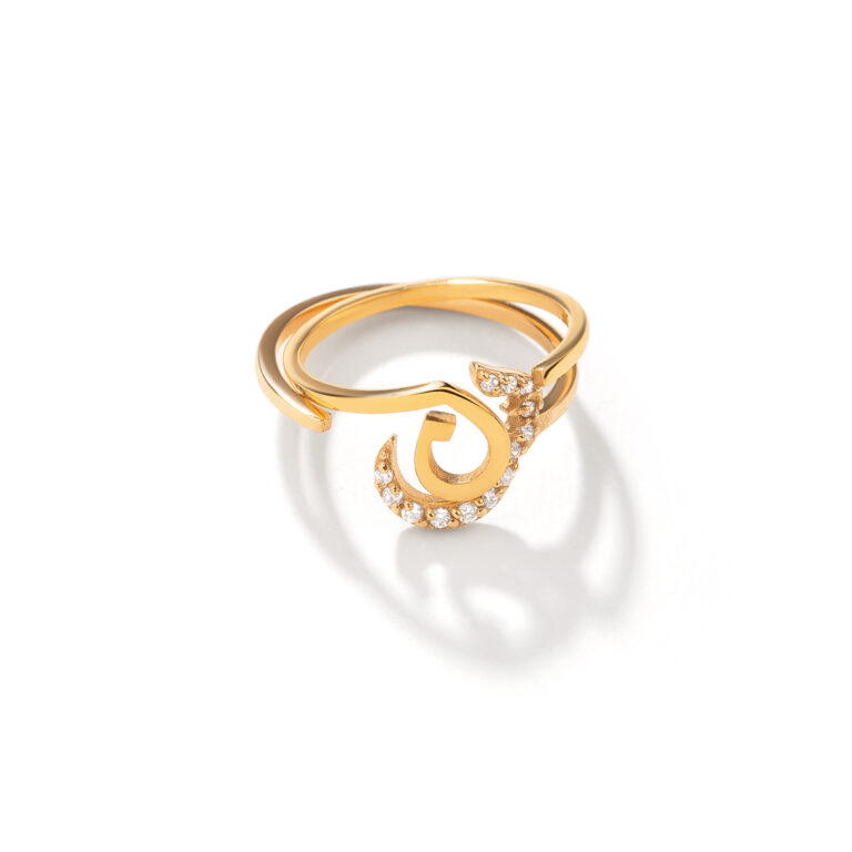 انگشتر طلا ۲ رینگ ''سین،ن''