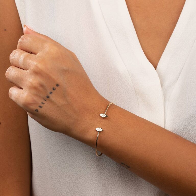 النگو طلا چشم نگینی