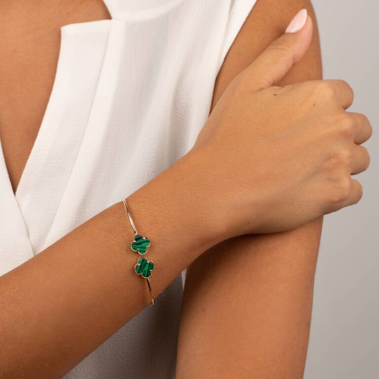 النگو طلا بنگل ونکلیف توپی سبز