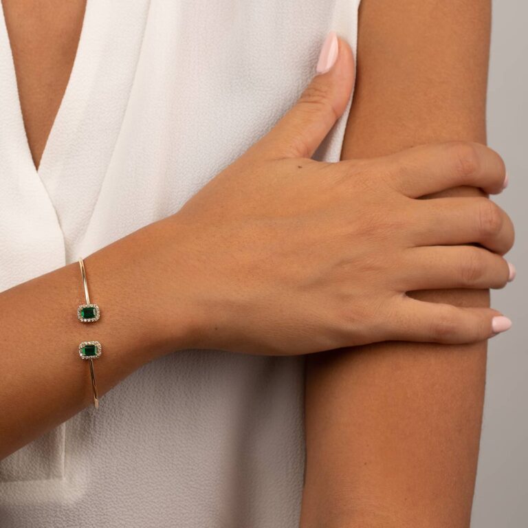 النگو طلا باگت امیلین سبز