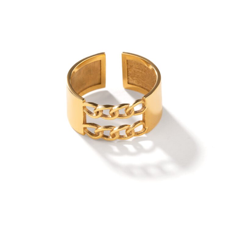 انگشتر طلا ۲ کارتیه