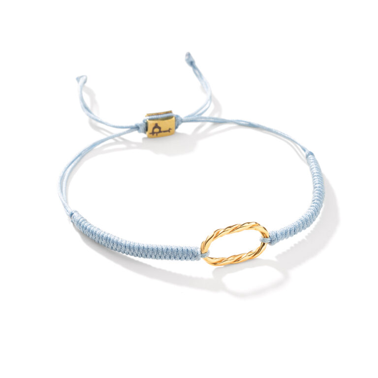 دستبند طلا بافت بیضی پیچ