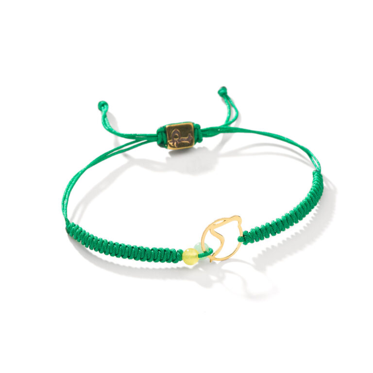 دستبند طلا بافت حرف"ک"