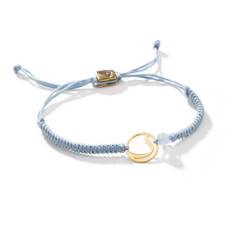 دستبند طلا بافت حرف ''د''