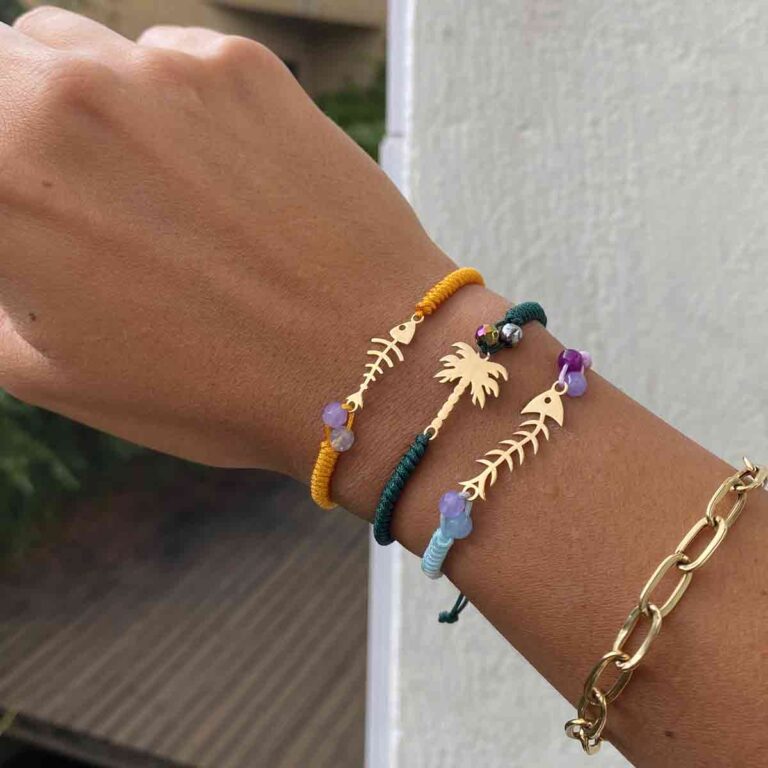 دستبند طلا بافت تیغ ماهی