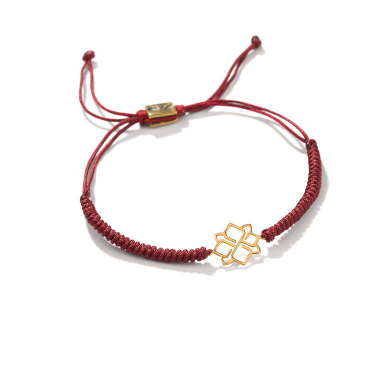 دستبند طلا بافت اسلیمی گل